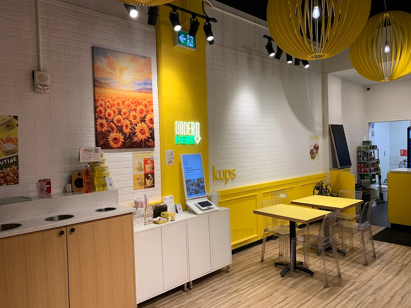 Kups Inglewood Korean restaurant interior - Cozy dining in Calgary's Inglewood neighborhood